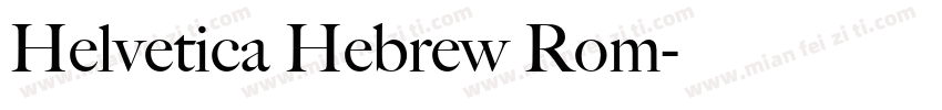 Helvetica Hebrew Rom字体转换